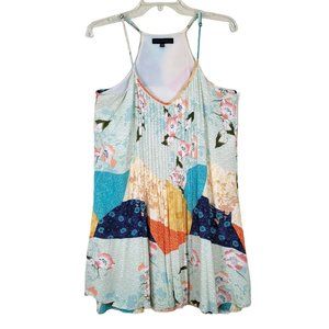 Sanctuary Womens White Patchwork Floral Mini Sundress Size Medium